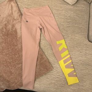 Ryderwear scrunch leggings small - neon & blush NWOT